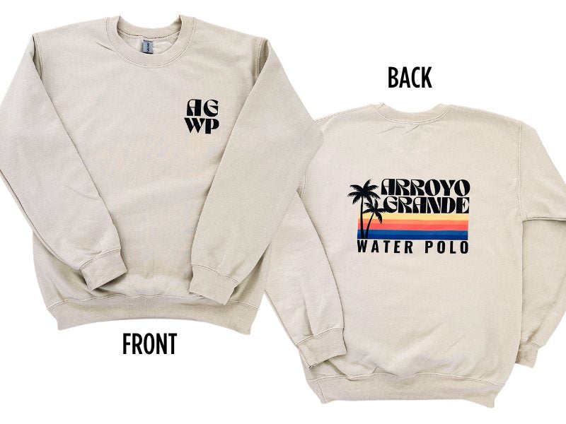 AGWP Palms Logo Sweatshirt - Unisex Tan Crew Neck