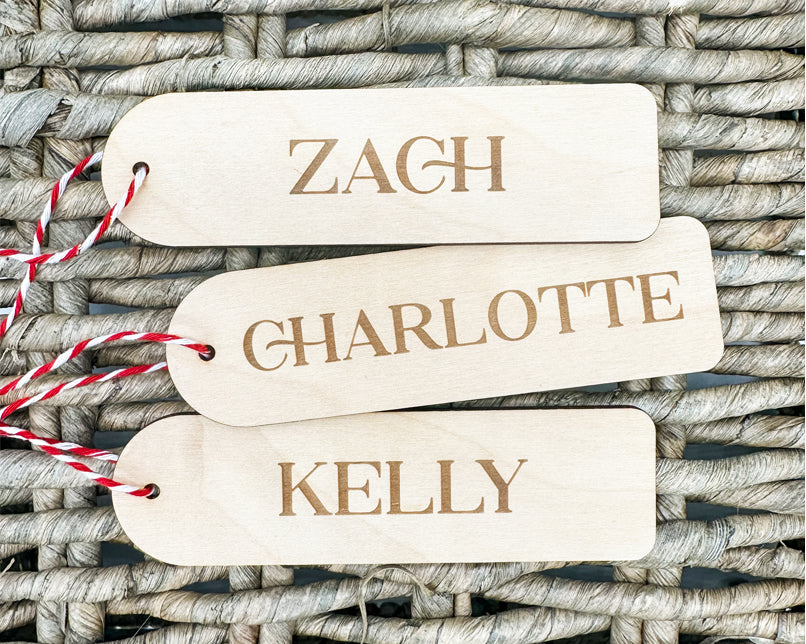 Engraved Custom Stocking Tags/Gift Tags