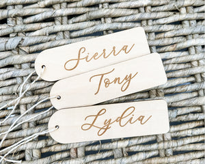 Engraved Custom Stocking Tags/Gift Tags