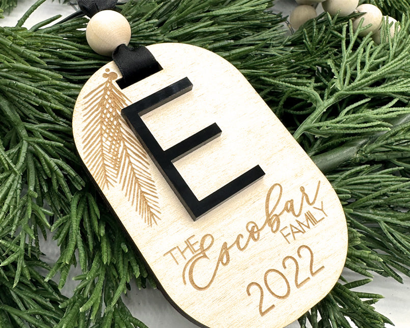 Elegant Monogram Ornament - Custom Name