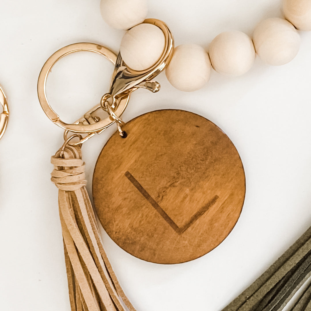 Wristlet Keychains w/ Custom Engraved Charm