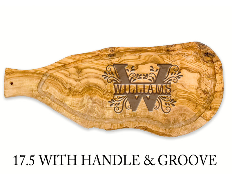 Olive Wood Paddle Board- Engraved Latolines - Charleston Wrap