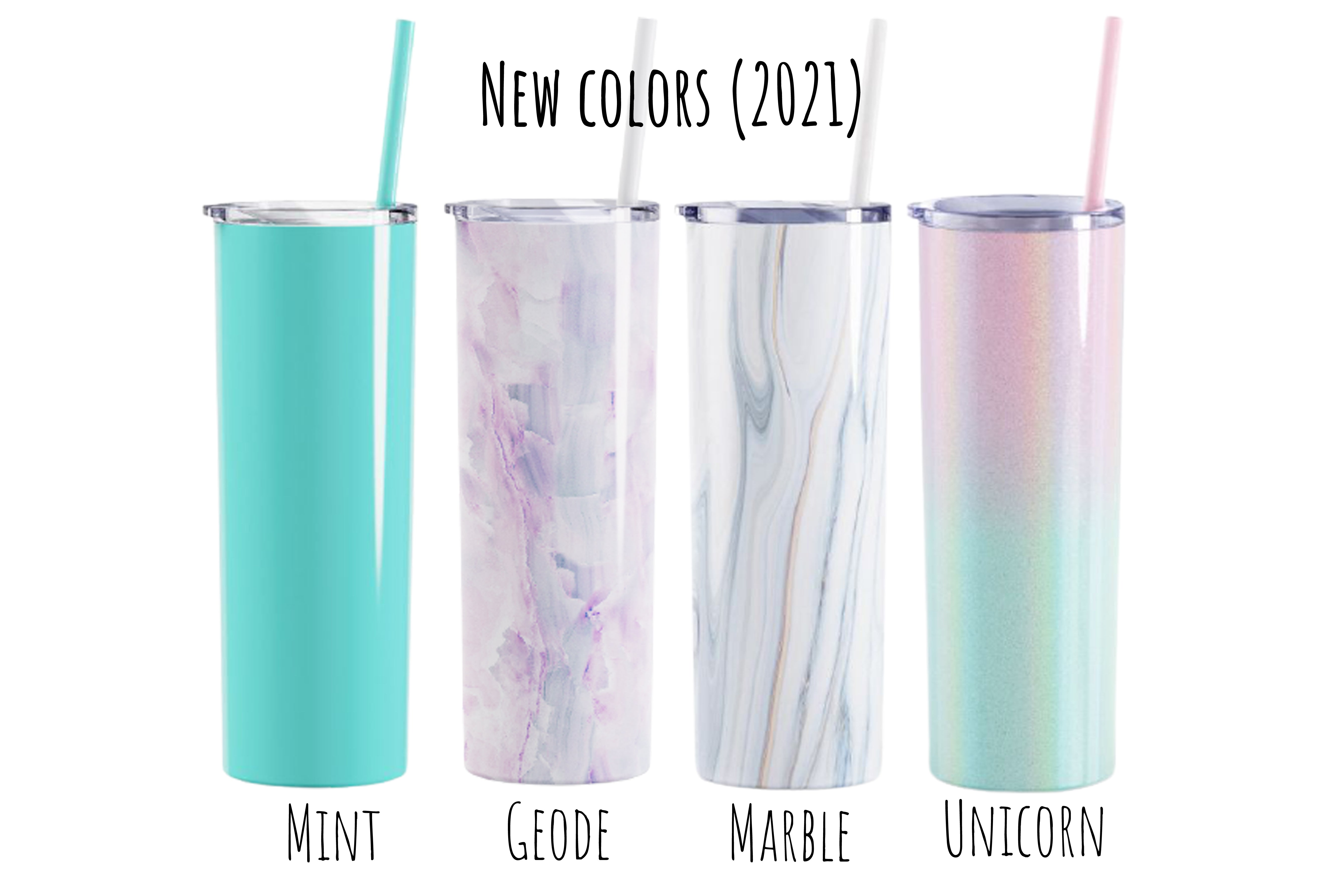 Custom 20 Oz. Skinny Tumbler w/ Straw