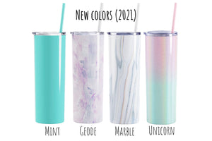 Custom 20 Oz. Skinny Tumbler w/ Straw