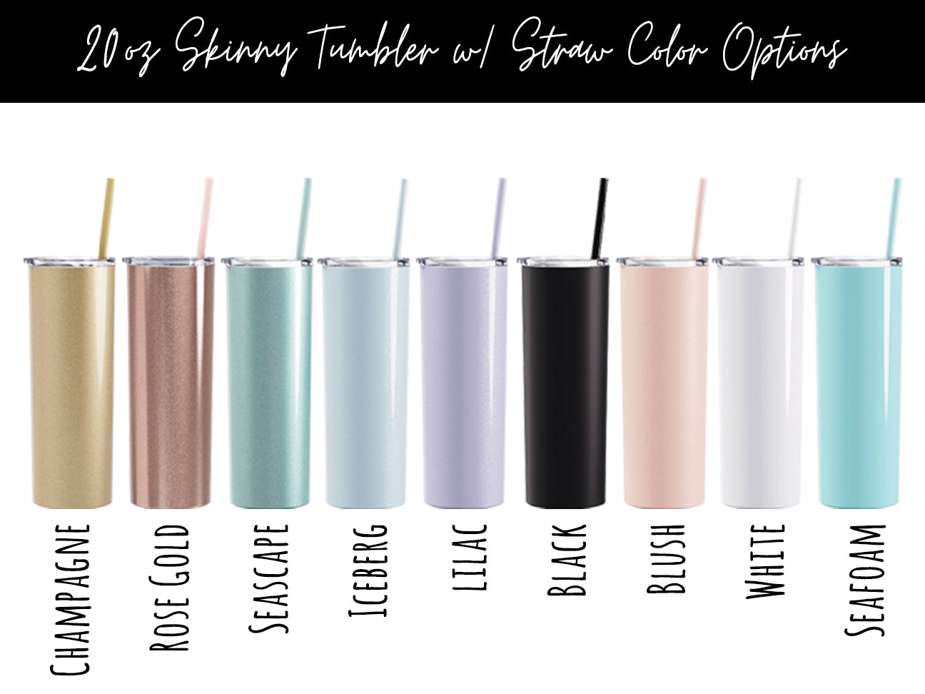 Custom 20 Oz. Skinny Tumbler w/ Straw
