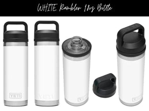 Merry and Bright - White 18 oz. Insulated Bottle w/ Chug Cap