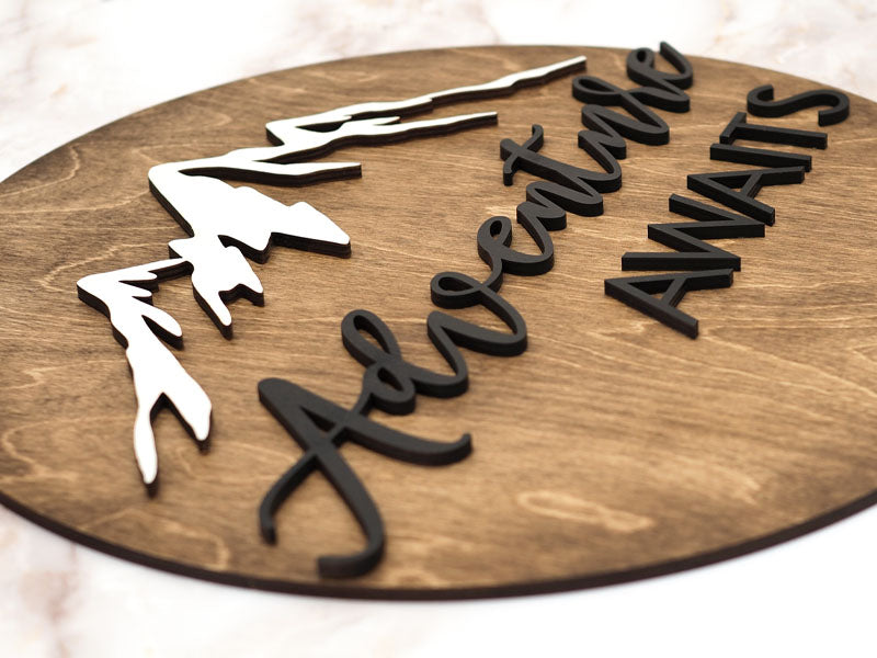 Adventure Awaits - Wood Sign