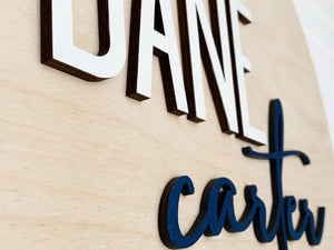 Round Double Name - Custom Name Sign