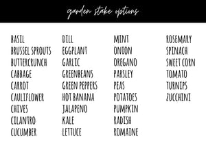 Garden Markers - Veggie/Herb/Fruit