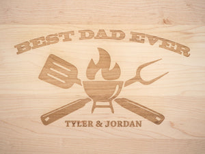 Custom Engraved Maple Cutting Board - The Grill Master
