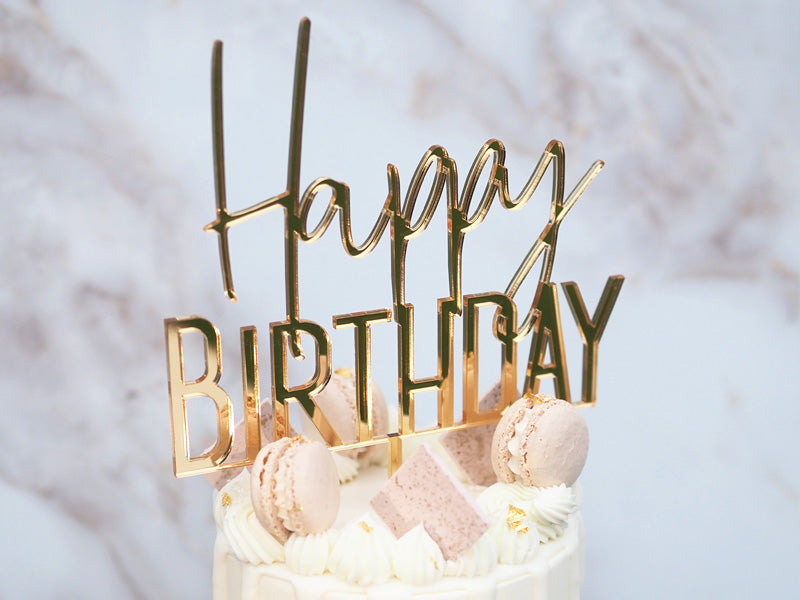 Happy Birthday - Modern Cake Topper