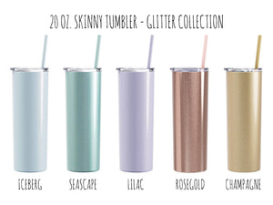 Custom 20 Oz. Skinny Tumbler w/ Straw