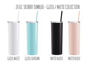 Custom 20 Oz. Skinny Tumbler w/ Straw