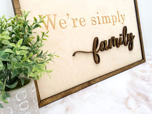 Simply Family - Wall Sign